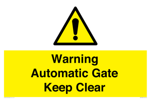 Warning Automatic Gate Keep Clear